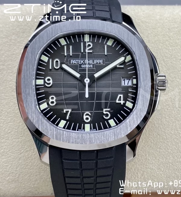 PATEK PHILIPPE Aquanaut 5167 SS 3KF 1:1 Best Edition Gray Dial on Black Rubber Strap A324 Super Clone V2（New Deployant Clasp） - Super Clone Watch | 1:1 Best Version
