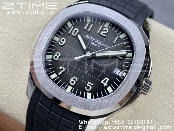 PATEK PHILIPPE Aquanaut 5167 SS 3KF 1:1 Best Edition Gray Dial on Black Rubber Strap A324 Super Clone V2（New Deployant Clasp） - Super Clone Watch | 1:1 Best Version