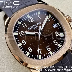 PATEK PHILIPPE Aquanaut 5167R RG 3KF 1:1 Best Edition Brown Dial on Brown Rubber Strap A324 Super Clone V2（New Deployant Clasp） - Super Clone Watch | 1:1 Best Version