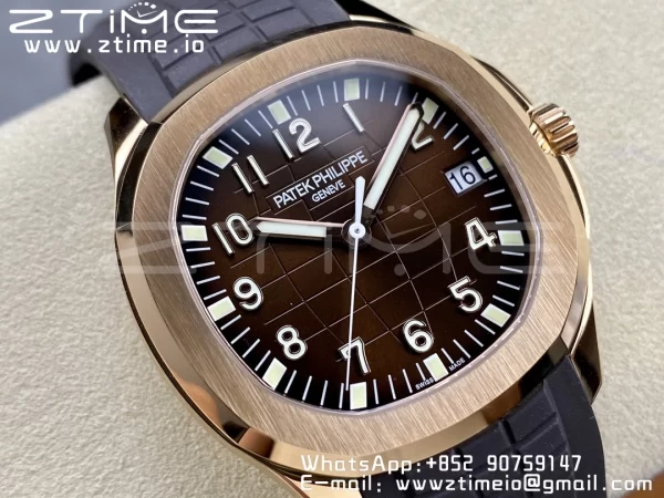 PATEK PHILIPPE Aquanaut 5167R RG 3KF 1:1 Best Edition Brown Dial on Brown Rubber Strap A324 Super Clone V2（New Deployant Clasp） - Super Clone Watch | 1:1 Best Version