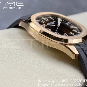 PATEK PHILIPPE Aquanaut 5167R RG 3KF 1:1 Best Edition Brown Dial on Brown Rubber Strap A324 Super Clone V2（New Deployant Clasp） - Super Clone Watch | 1:1 Best Version
