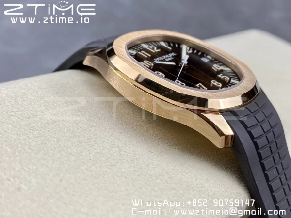 PATEK PHILIPPE Aquanaut 5167R RG 3KF 1:1 Best Edition Brown Dial on Brown Rubber Strap A324 Super Clone V2（New Deployant Clasp） - Super Clone Watch | 1:1 Best Version