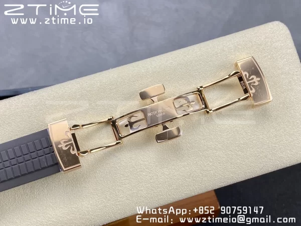 PATEK PHILIPPE Aquanaut 5167R RG 3KF 1:1 Best Edition Brown Dial on Brown Rubber Strap A324 Super Clone V2（New Deployant Clasp） - Super Clone Watch | 1:1 Best Version