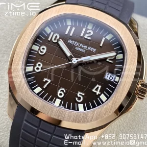 PATEK PHILIPPE Aquanaut 5167R RG 3KF 1:1 Best Edition Brown Dial on Brown Rubber Strap A324 Super Clone V2（New Deployant Clasp） - Super Clone Watch | 1:1 Best Version