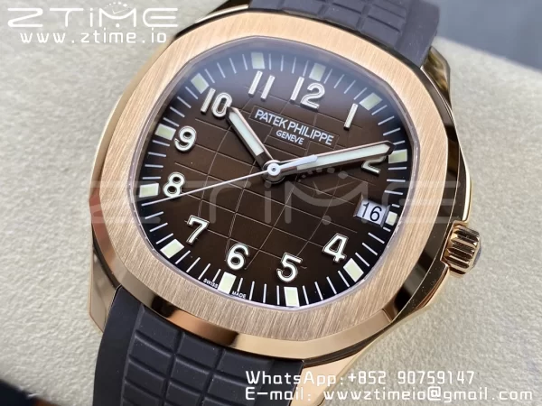 PATEK PHILIPPE Aquanaut 5167R RG 3KF 1:1 Best Edition Brown Dial on Brown Rubber Strap A324 Super Clone V2（New Deployant Clasp） - Super Clone Watch | 1:1 Best Version