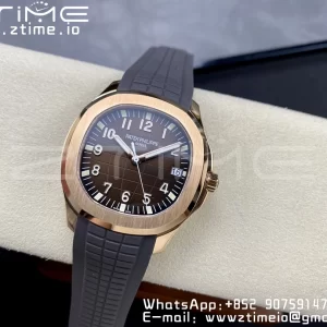 PATEK PHILIPPE Aquanaut 5167R RG 3KF 1:1 Best Edition Brown Dial on Brown Rubber Strap A324 Super Clone V2（New Deployant Clasp） - Super Clone Watch | 1:1 Best Version