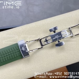 PATEK PHILIPPE Aquanaut 5168G 42mm SS 3KF 1:1 Best Edition Green Dial on Green Rubber Strap A324 Super Clone V2 （New Deployant Clasp） - Super Clone Watch | 1:1 Best Version
