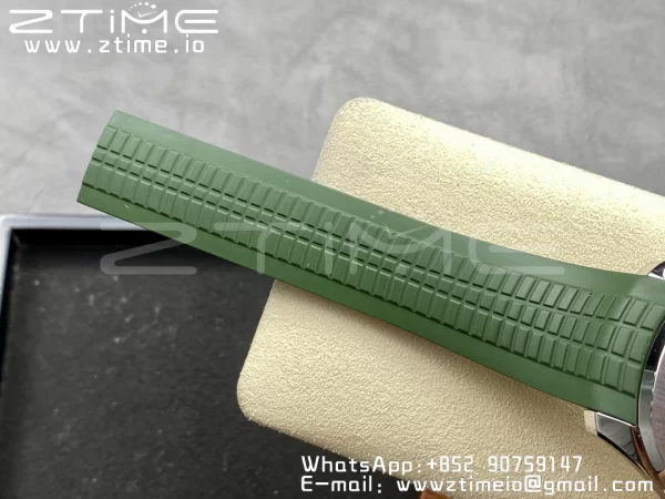PATEK PHILIPPE Aquanaut 5168G 42mm SS 3KF 1:1 Best Edition Green Dial on Green Rubber Strap A324 Super Clone V2 （New Deployant Clasp） - Super Clone Watch | 1:1 Best Version