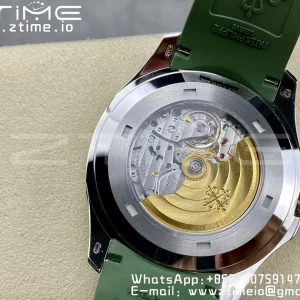 PATEK PHILIPPE Aquanaut 5168G 42mm SS 3KF 1:1 Best Edition Green Dial on Green Rubber Strap A324 Super Clone V2 （New Deployant Clasp） - Super Clone Watch | 1:1 Best Version