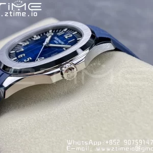 PATEK PHILIPPE Aquanaut 5168G 42mm SS 3KF 1:1 Best Edition Blue Dial on Green Rubber Strap A324 Super Clone V2（New Deployant Clasp） - Super Clone Watch | 1:1 Best Version