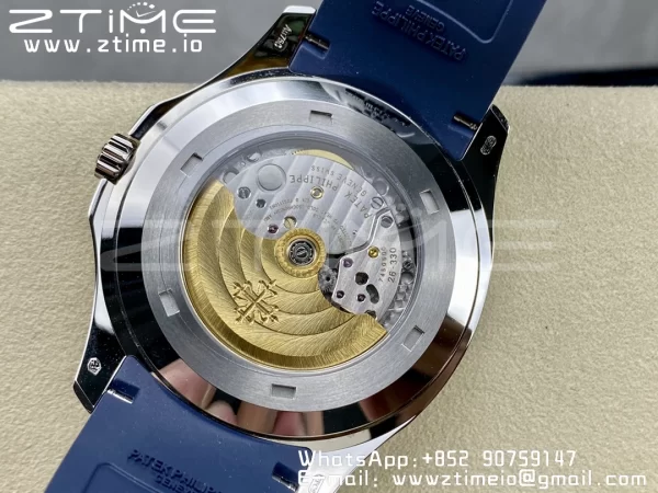 PATEK PHILIPPE Aquanaut 5168G 42mm SS 3KF 1:1 Best Edition Blue Dial on Green Rubber Strap A324 Super Clone V2（New Deployant Clasp） - Super Clone Watch | 1:1 Best Version