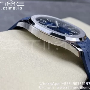 PATEK PHILIPPE Aquanaut 5168G 42mm SS 3KF 1:1 Best Edition Blue Dial on Green Rubber Strap A324 Super Clone V2（New Deployant Clasp） - Super Clone Watch | 1:1 Best Version