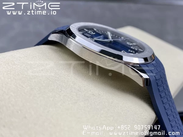 PATEK PHILIPPE Aquanaut 5168G 42mm SS 3KF 1:1 Best Edition Blue Dial on Green Rubber Strap A324 Super Clone V2（New Deployant Clasp） - Super Clone Watch | 1:1 Best Version