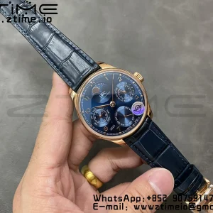 IWC Portugieser Calendario Perpetuo IW503312 RG APSF 1:1 Mejor Edición Esfera Azul con Correa de Piel Azul A52610 Clon - Super Clone Watch | 1:1 Mejor Versión
