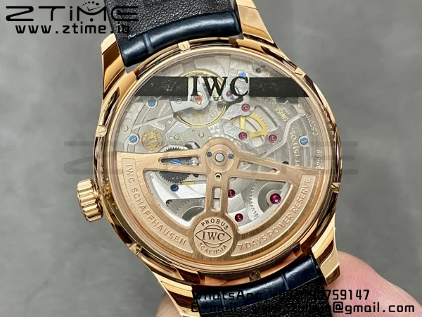 IWC Portugieser Calendario Perpetuo IW503312 RG APSF 1:1 Mejor Edición Esfera Azul con Correa de Piel Azul A52610 Clon - Super Clone Watch | 1:1 Mejor Versión
