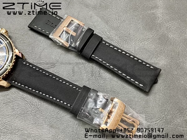 Blancpain Fifty Fathoms Tourbillon RG Real PR JBF Best Edition Black Dial on Black Nylon Strap (Free Extra Strap) - Super Clone Watch | 1:1 Best Version