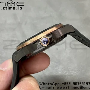 オメガ シーマスター ダイバー 300M 43.5mm VSF 1:1 ベストエディション セラミックケース ブラックダイアル RGマーカー ブラックラバーストラップ A8806 - スーパークローンウォッチ｜1:1 ベストバージョン