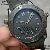 オメガ シーマスター 300M 43.5MM ブラックセラミック VSF 1:1 ベストエディション ブラックダイアル ブラックラバーストラップ A8806 - スーパークローンウォッチ｜1:1 ベストバージョン