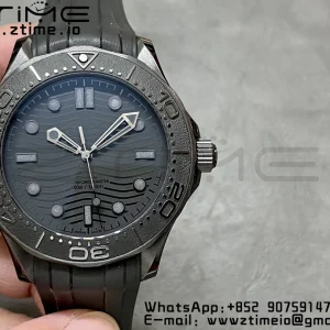 オメガ シーマスター 300M 43.5MM ブラックセラミック VSF 1:1 ベストエディション ブラックダイアル ブラックラバーストラップ A8806 - スーパークローンウォッチ｜1:1 ベストバージョン