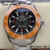 OMEGA Seamaster 6000M Ultra Deep SS VSF 1:1 Best Edition Brown Dial Orange Bezel on SS Bracelet A8912 Super Clone - Super Clone Watch | 1:1 Best Version