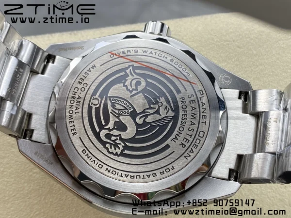 OMEGA  Seamaster 6000M Ultra Deep SS VSF 1:1 Best Edition Brown Dial Orange Bezel on SS Bracelet A8912 Super Clone - Super Clone Watch | 1:1 Best Version