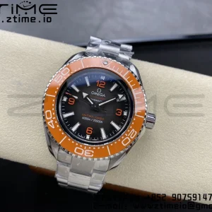OMEGA  Seamaster 6000M Ultra Deep SS VSF 1:1 Best Edition Brown Dial Orange Bezel on SS Bracelet A8912 Super Clone - Super Clone Watch | 1:1 Best Version
