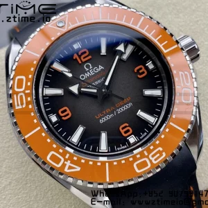 OMEGA  Seamaster 6000M Ultra Deep SS VSF 1:1 Best Edition Brown Dial Orange Bezel on Gray Nylon Strap A8912 Super Clone - Super Clone Watch | 1:1 Best Version