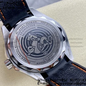 OMEGA  Seamaster 6000M Ultra Deep SS VSF 1:1 Best Edition Brown Dial Orange Bezel on Gray Nylon Strap A8912 Super Clone - Super Clone Watch | 1:1 Best Version
