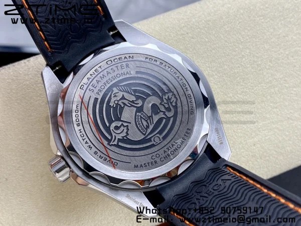 OMEGA  Seamaster 6000M Ultra Deep SS VSF 1:1 Best Edition Brown Dial Orange Bezel on Gray Nylon Strap A8912 Super Clone - Super Clone Watch | 1:1 Best Version