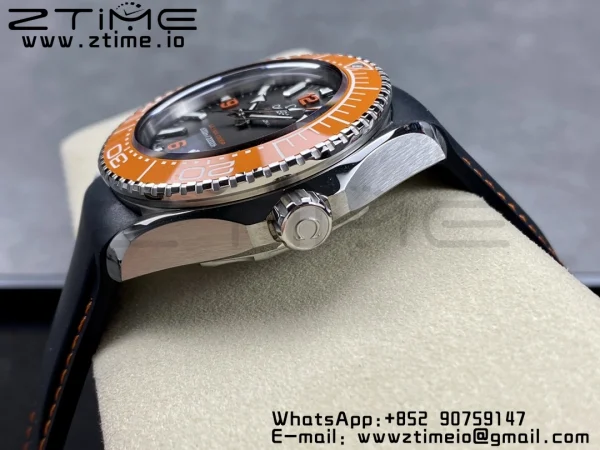OMEGA  Seamaster 6000M Ultra Deep SS VSF 1:1 Best Edition Brown Dial Orange Bezel on Gray Nylon Strap A8912 Super Clone - Super Clone Watch | 1:1 Best Version