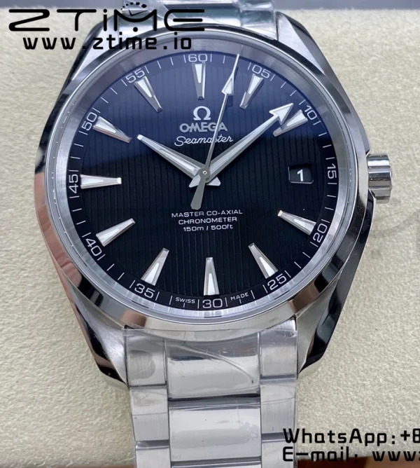 OMEGA Aqua Terra 150M Master Chronometers VSF 1:1 Best Edition Black Dial SS Hand on SS Bracelet A8900 Super Clone - Super Clone Watch | 1:1 Best Version