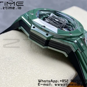 HUBLOT Big Bang Sang Bleu 418.GX.5207.RX.MXM22 Green Ceramic BBF Best Edition GreenDial on GreenRubber Strap A1240 - Super Clone Watch | 1:1 Best Version