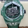 HUBLOT Big Bang Sang Bleu 418.GX.5207.RX.MXM22 Πράσινο κεραμικό BBF Best Edition GreenDial σε πράσινο λουράκι από καουτσούκ A1240 - Super Clone Watch | 1:1 Best Version