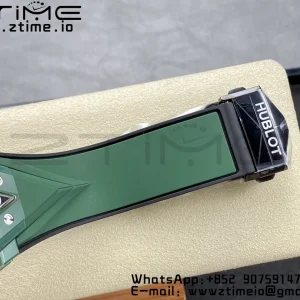 HUBLOT Big Bang Sang Bleu 418.GX.5207.RX.MXM22 Green Ceramic BBF Best Edition GreenDial on GreenRubber Strap A1240 - Super Clone Watch | 1:1 Best Version