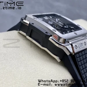 HUBLOT Square Bang Unico 42mm 821.NX.0170.RX Titan BBF 1:1 Best Edition Skelett Zifferblatt auf schwarzem Kautschukband A1280 - Super Clone Watch | 1:1 Best Version