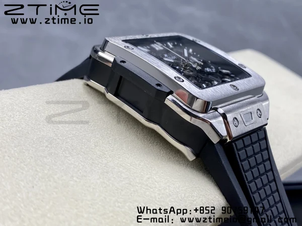 HUBLOT Square Bang Unico 42mm 821.NX.0170.RX Titan BBF 1:1 Best Edition Skelett Zifferblatt auf schwarzem Kautschukband A1280 - Super Clone Watch | 1:1 Best Version