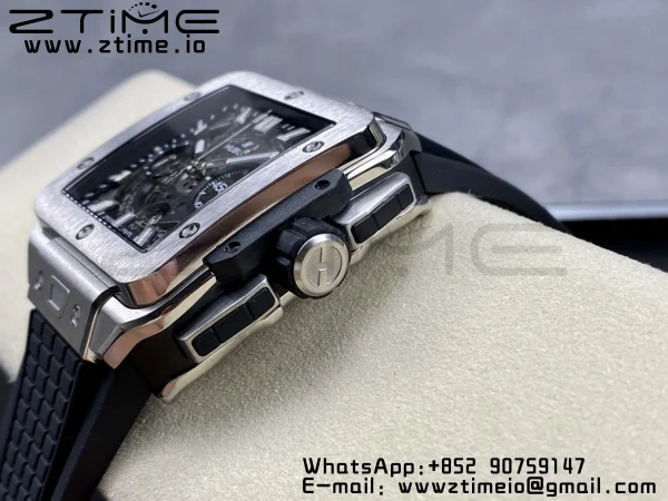 HUBLOT Square Bang Unico 42mm 821.NX.0170.RX Titan BBF 1:1 Best Edition Skelett Zifferblatt auf schwarzem Kautschukband A1280 - Super Clone Watch | 1:1 Best Version