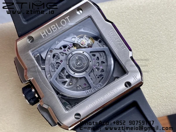 HUBLOT Square Bang Unico 42mm 821.NX.0170.RX Titan BBF 1:1 Best Edition Skelett Zifferblatt auf schwarzem Kautschukband A1280 - Super Clone Watch | 1:1 Best Version