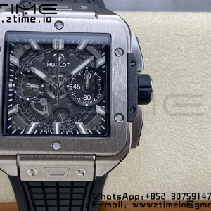 HUBLOT Square Bang Unico 42mm 821.NX.0170.RX Titan BBF 1:1 Best Edition Skelett Zifferblatt auf schwarzem Kautschukband A1280 - Super Clone Watch | 1:1 Best Version