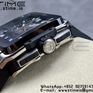 HUBLOT Square Bang Unico 42mm 821.NM.0170.RX Titanium BBF 1:1 Best Edition Skeleton Dial Ceramic Bezel on Black Rubber Strap A1280 - Super Clone Watch | 1:1 Best Version