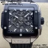 HUBLOT Square Bang Unico 42mm 821.NM.0170.RX Titanium BBF 1:1 Best Edition Skeleton Dial Ceramic Bezel on Black Rubber Strap A1280 - Super Clone Watch | 1:1 Best Version