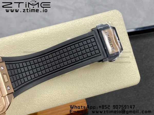 HUBLOT Square Bang Unico 42mm 821.OX.0180.RX RG BBF 1:1ベストエディション スケルトンダイアル ブラックラバーストラップ A1280 - スーパークローンウォッチ｜1:1ベストバージョン