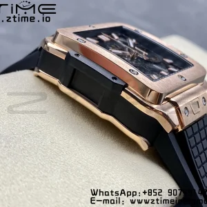 HUBLOT Square Bang Unico 42mm 821.OX.0180.RX RG BBF 1:1ベストエディション スケルトンダイアル ブラックラバーストラップ A1280 - スーパークローンウォッチ｜1:1ベストバージョン