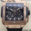 HUBLOT Square Bang Unico 42mm 821.OX.0180.RX RG BBF 1:1ベストエディション スケルトンダイアル ブラックラバーストラップ A1280 - スーパークローンウォッチ｜1:1ベストバージョン