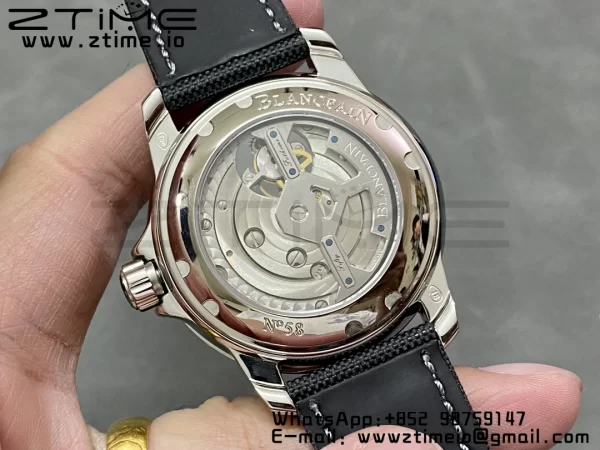 Blancpain Fifty Fathoms Tourbillon SS Real PR JBF Best Edition Black Dial on Black Nylon Strap (Free Extra Strap) - Super Clone Watch | 1:1 Best Version