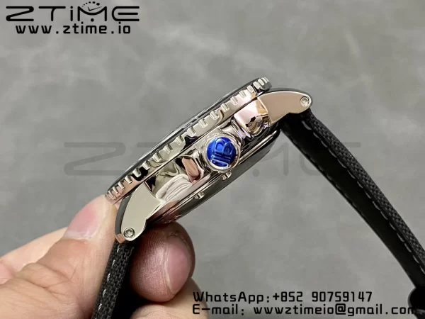 Blancpain Fifty Fathoms Tourbillon SS Real PR JBF Best Edition Black Dial on Black Nylon Strap (Free Extra Strap) - Super Clone Watch | 1:1 Best Version