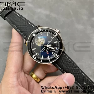Blancpain Fifty Fathoms Tourbillon SS Real PR JBF Best Edition Black Dial on Black Nylon Strap (Free Extra Strap) - Super Clone Watch | 1:1 Best Version