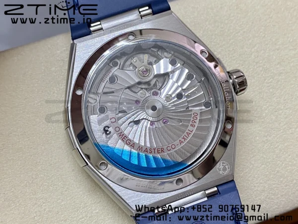 OMEGA  Constellation Blue Ceramic SS VSF 1:1 Best Edition White Dial on Blue Gummy Strap A8900 Super Clone - Super Clone Watch | 1:1 Best Version