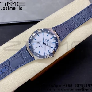 OMEGA  Constellation Blue Ceramic SS VSF 1:1 Best Edition White Dial on Blue Gummy Strap A8900 Super Clone - Super Clone Watch | 1:1 Best Version
