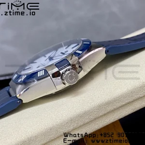 OMEGA  Constellation Blue Ceramic SS VSF 1:1 Best Edition White Dial on Blue Gummy Strap A8900 Super Clone - Super Clone Watch | 1:1 Best Version